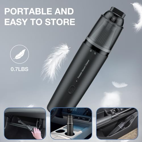 Cordless Handheld Car Vacuum, 13000Pa Rechargeable Mini Vacuum Cleaner for Car & Desk