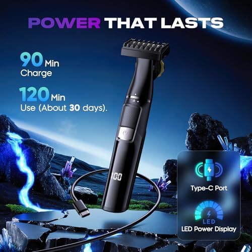 Sybler 5-in-1 Electric Razor for Men, Rechargeable Rotary Shaver & Beard Trimmer Kit