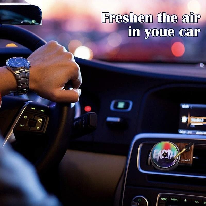Custom Record Player Vinyls Albums CD Logo Car Perfume Auto Air Freshener Personality Auto Air Vent Fragrance Smell Diffuser