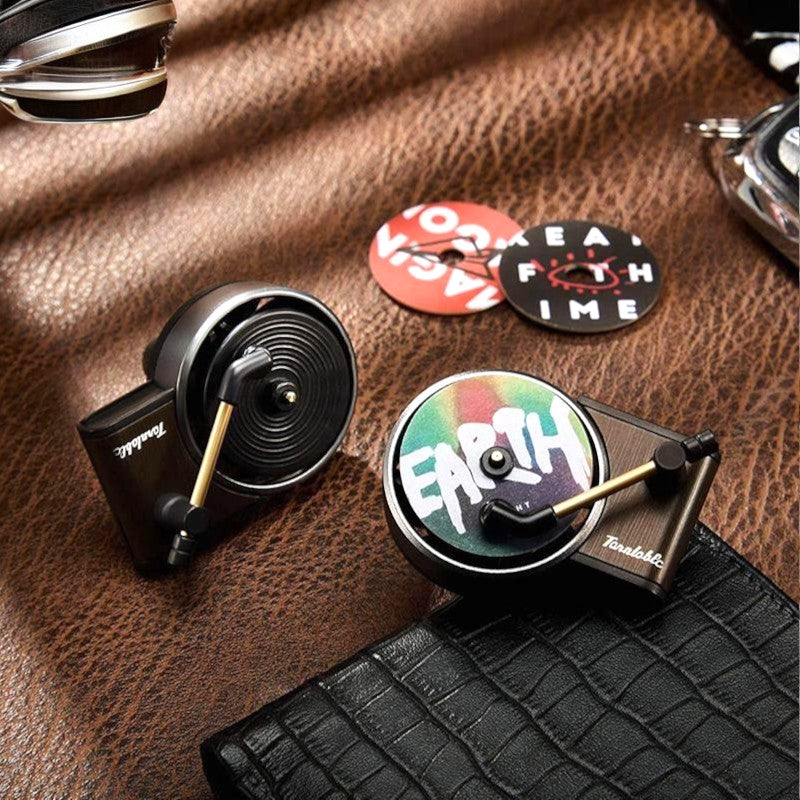 Custom Record Player Vinyls Albums CD Logo Car Perfume Auto Air Freshener Personality Auto Air Vent Fragrance Smell Diffuser
