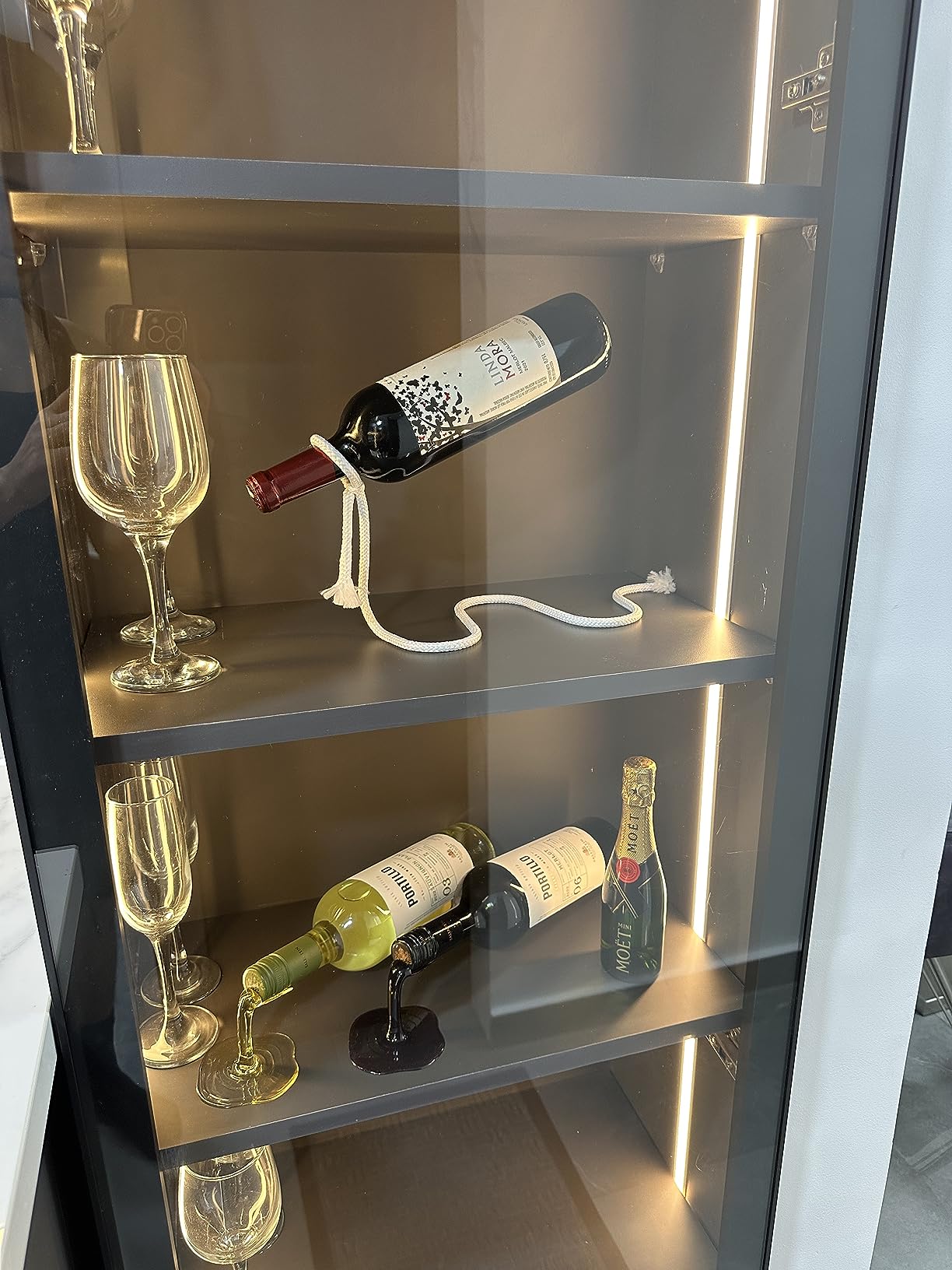Floating Bottle Wine Holder (Suspending Rope)