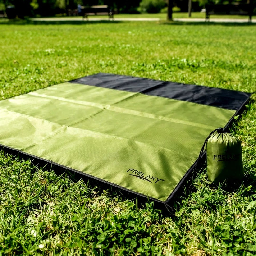 Waterproof Pocket Picnic Blanket, Compact 28 x 47 Inch Beach and Festival Mat