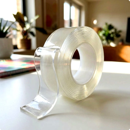 10 ft Clear Double-Sided Nano Tape, Heavy Duty Removable Mounting Tape for Walls