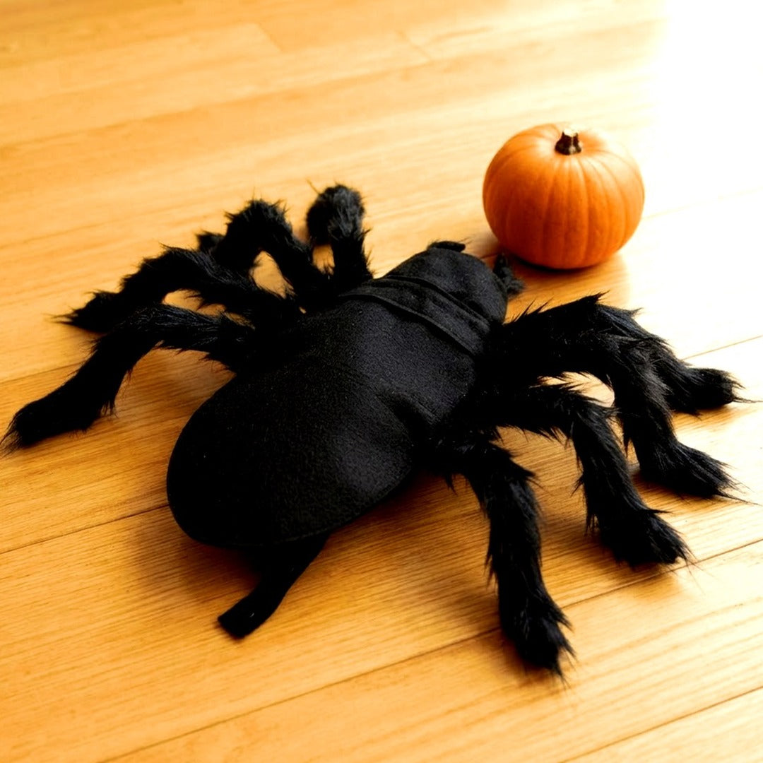 Spider Halloween Costume for Small Dogs and Cats, Felt with 8 Furry Legs