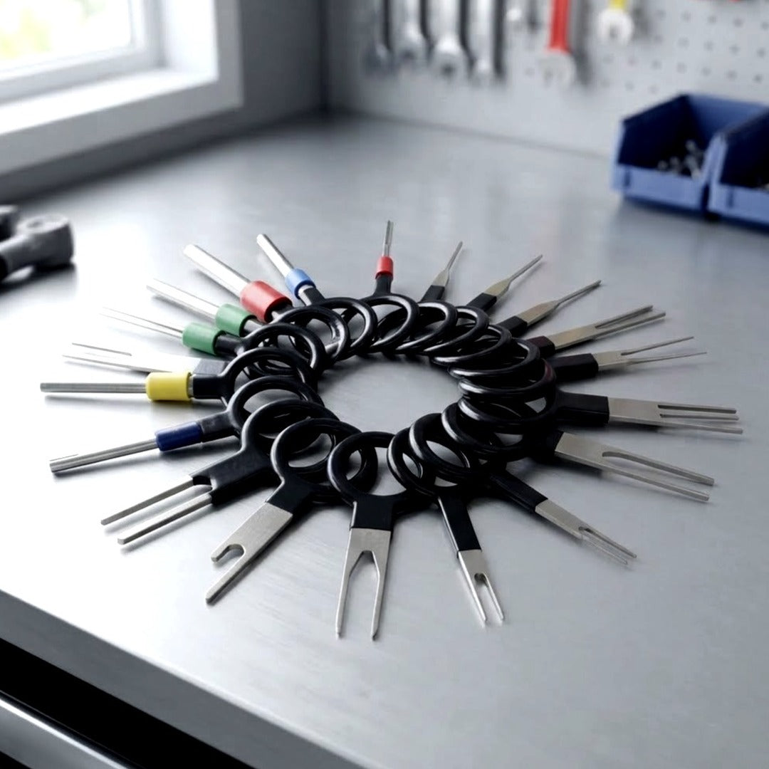 41-Piece Terminal Removal Tool Kit, Electrical Connector Depinning Pin Extractor Set