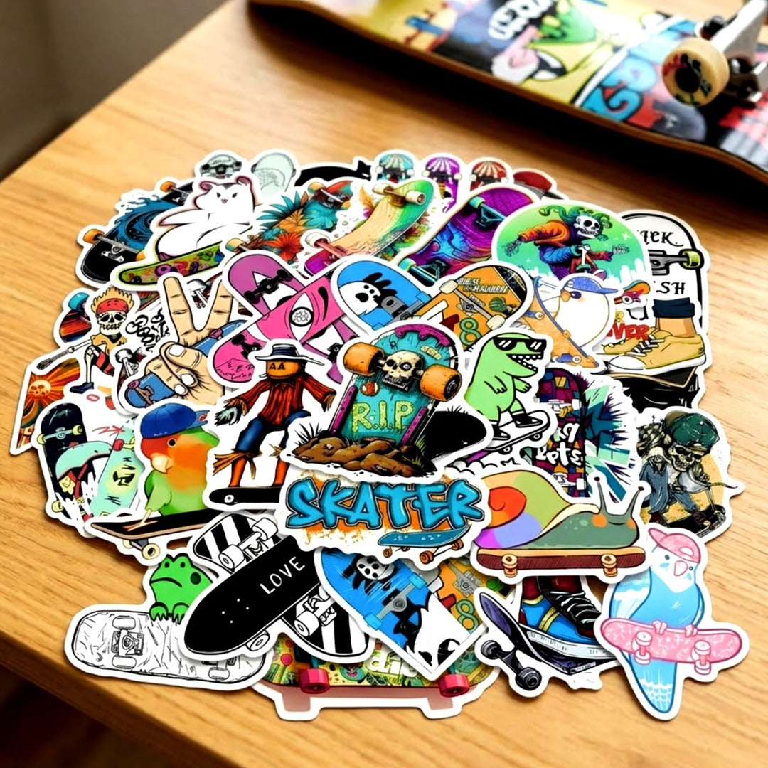 50-Pc Graffiti Vinyl Sticker Pack, Waterproof Decals for Laptop, Skateboard, Water Bottle