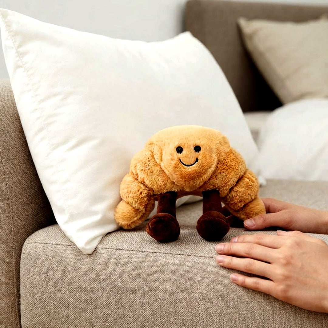 Croissant Plush Bread Pillow Toy, Soft Food Stuffed Animal Gift