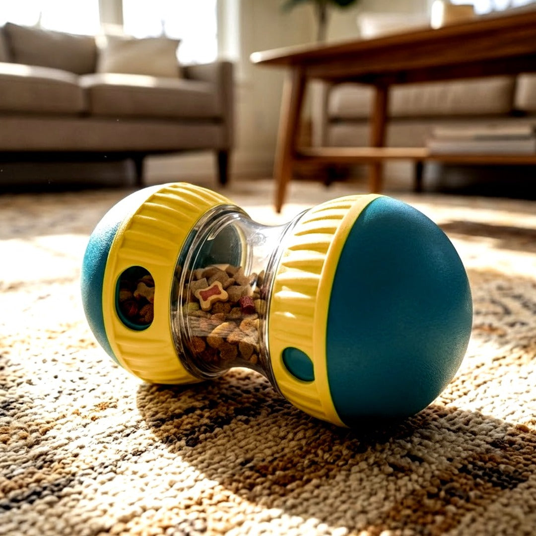 Dog Puzzle Treat Dispensing Ball, Adjustable Slow Feeder Enrichment Toy