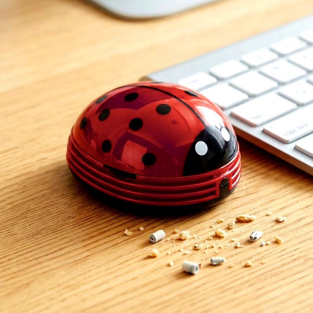 Mini Desktop Vacuum Cleaner, Cute Portable Table Dust Sweeper for Desk, Keyboard & Crumbs