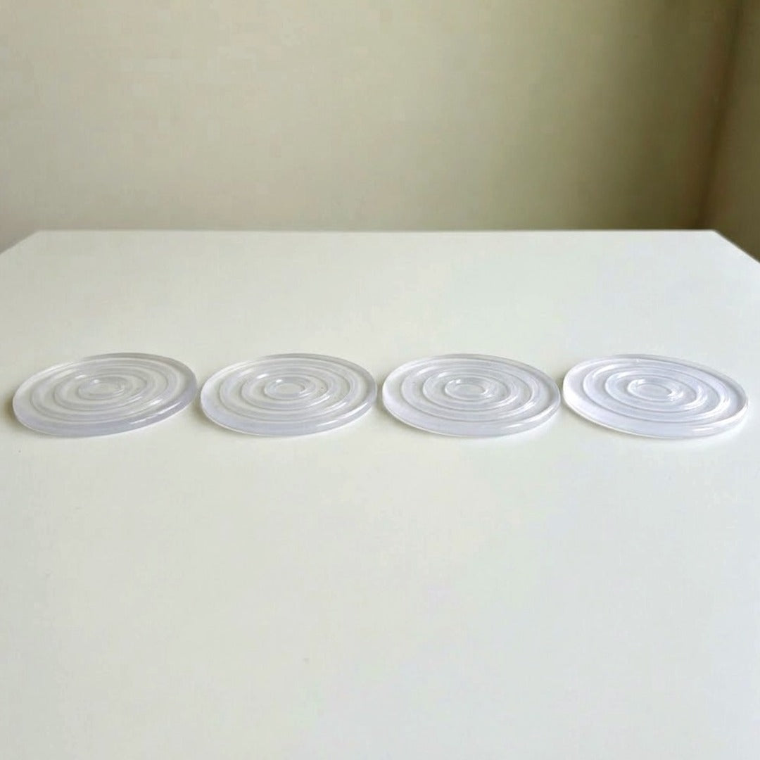4-Pack Non-Slip Silicone Pads, 1.6 Inch Round Self-Adhesive Feet for Furniture and Cutting Boards