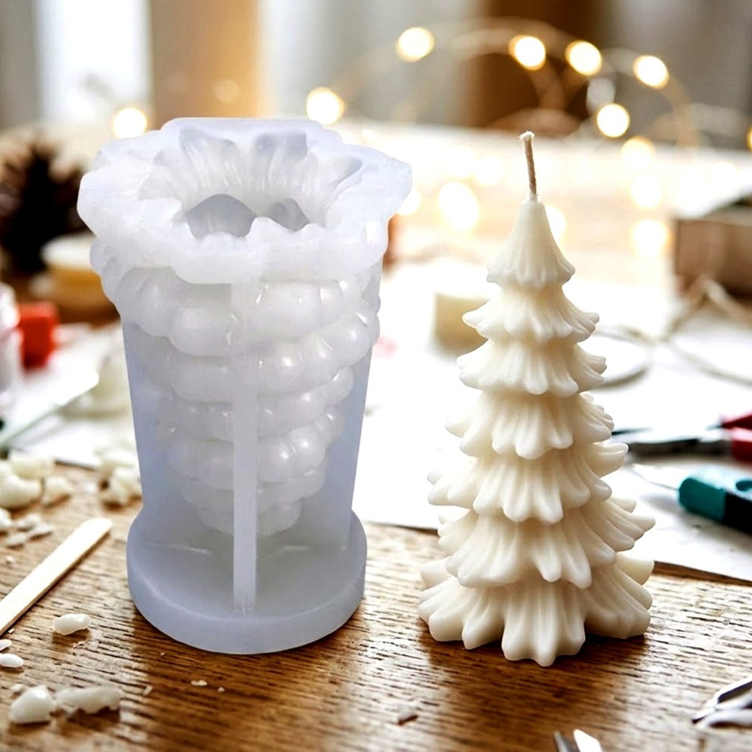 3D Christmas Tree Silicone Candle Mold for Soap, Resin and Epoxy Crafts