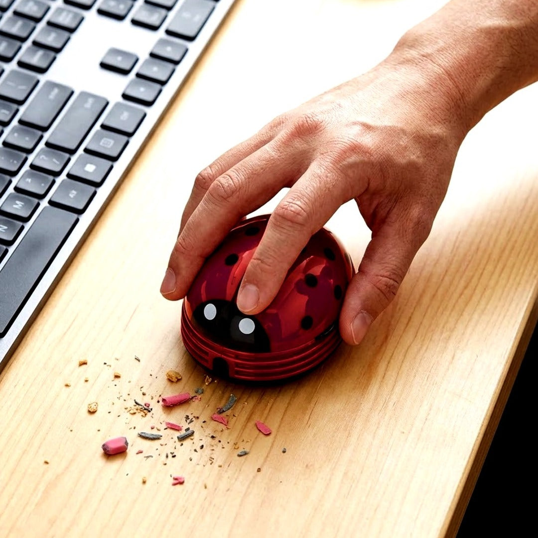 Mini Desktop Vacuum Cleaner, Cute Portable Table Dust Sweeper for Desk, Keyboard & Crumbs
