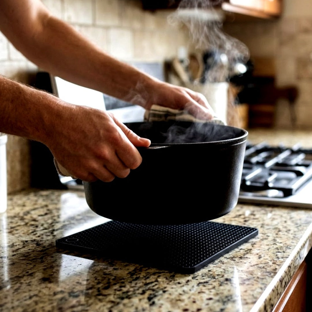 4-Pack Silicone Trivets for Hot Dishes, Heat-Resistant Pot Holders