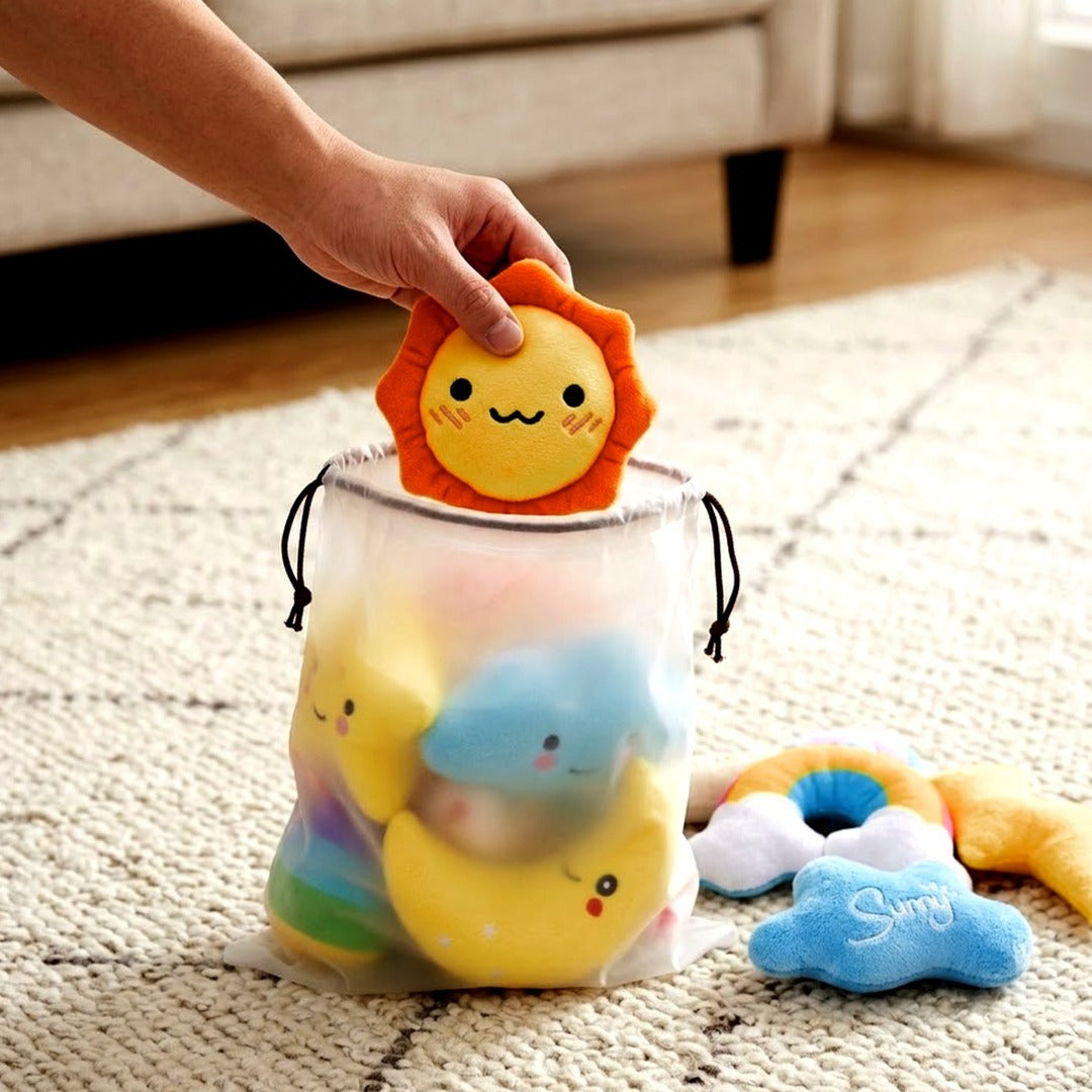 9-Pack Squeaky Dog Toys for Small Dogs and Puppies with Storage Bag