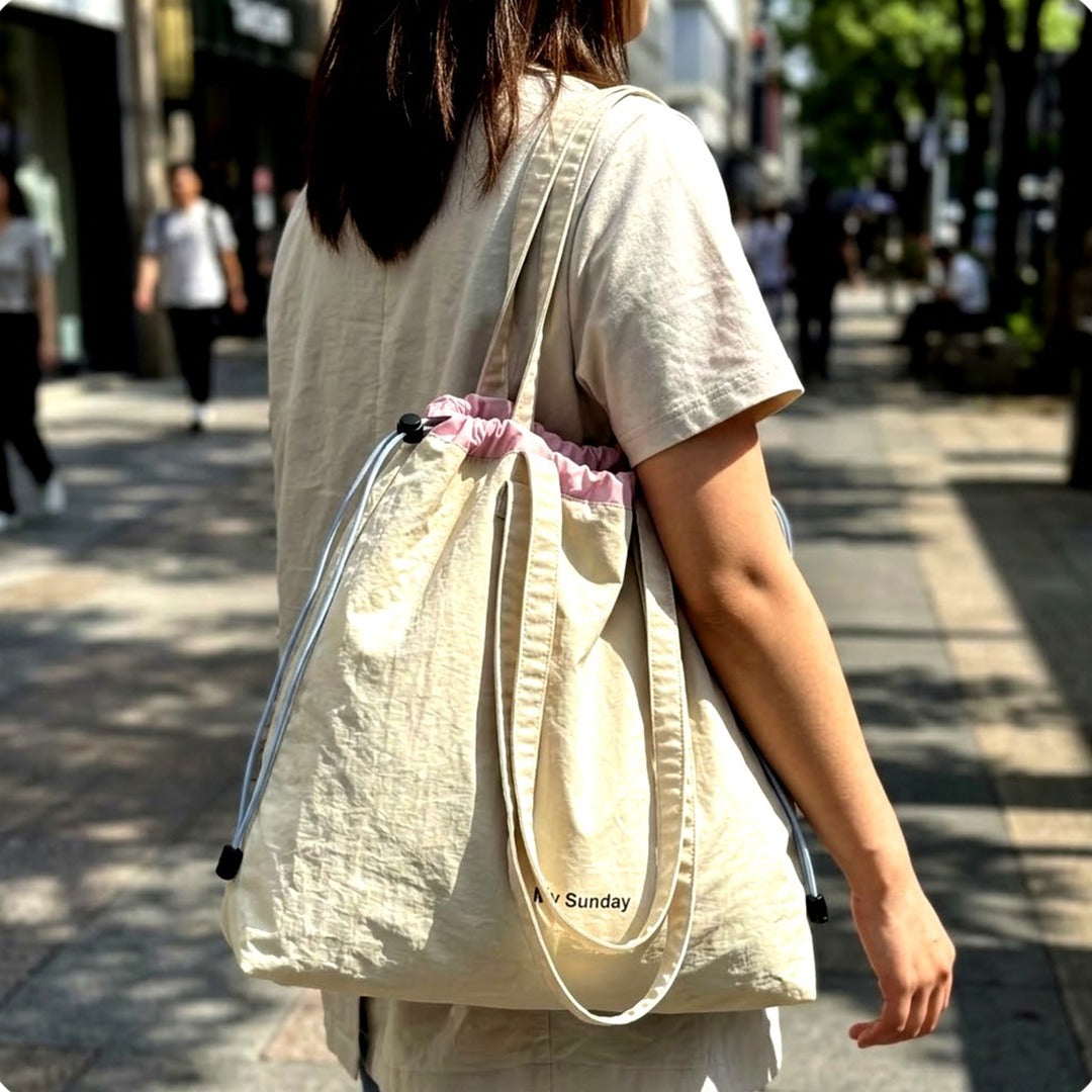 Women's Drawstring Shoulder Tote Bag, Casual Crossbody Handbag for Everyday Use