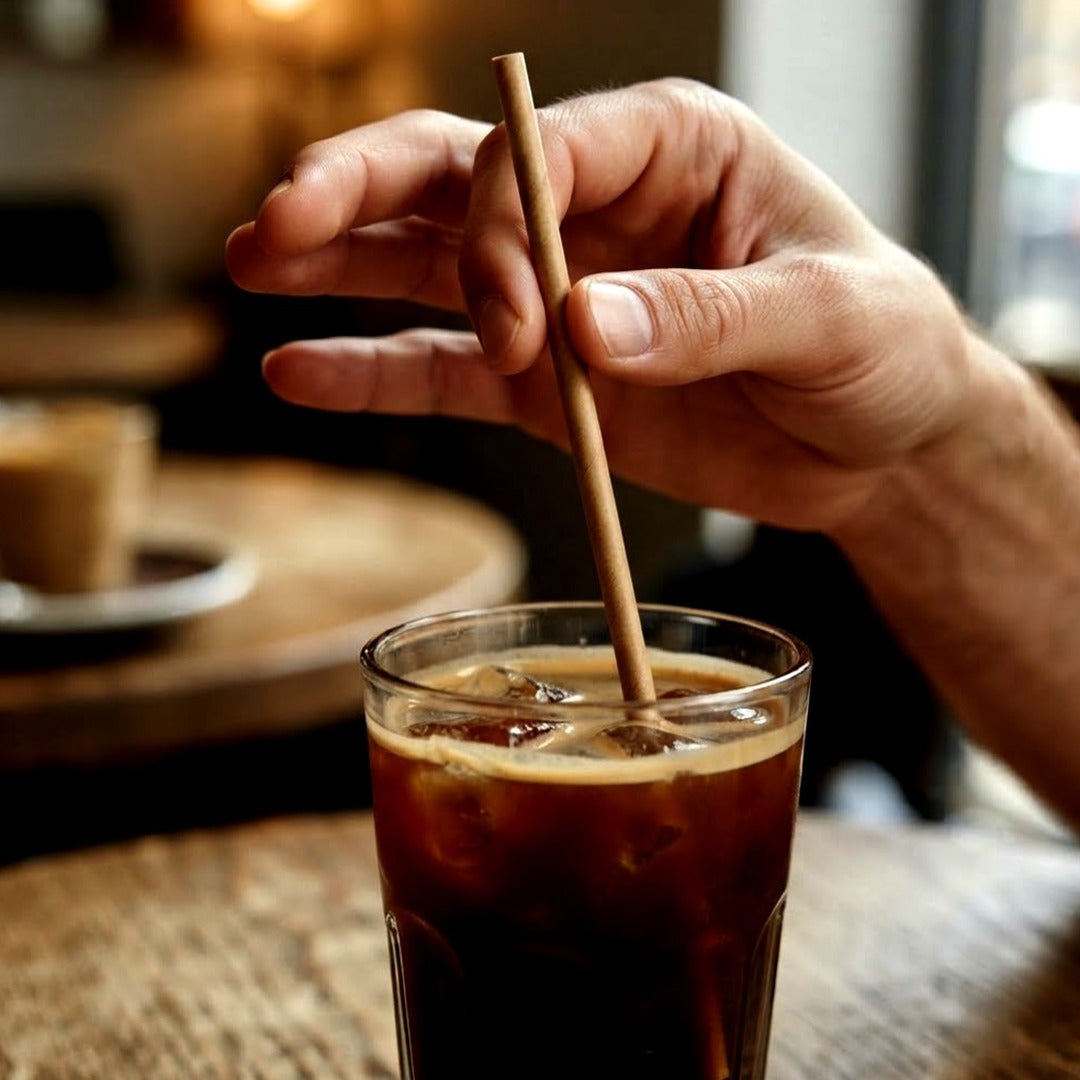 100-Pack Kraft Paper Straws, 7.75 Inch Biodegradable Drinking Straws