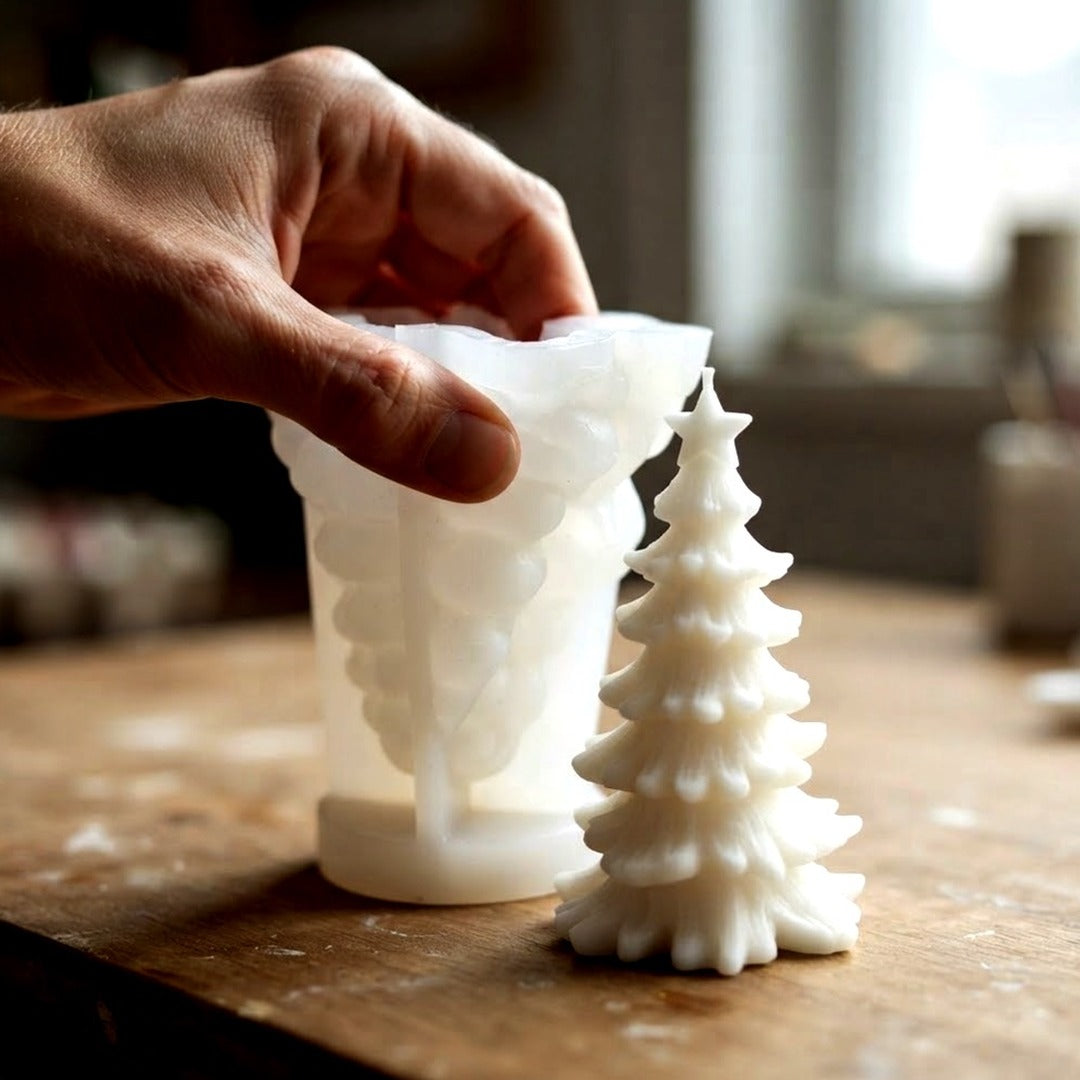 3D Christmas Tree Silicone Candle Mold for Soap, Resin and Epoxy Crafts