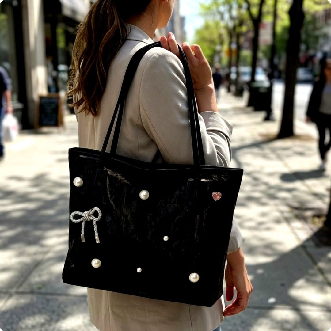 Large Capacity Tote Bag for Women, Minimalist Shoulder Work Bag, Office & Travel