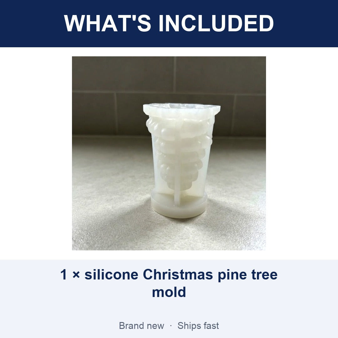 3D Christmas Tree Silicone Candle Mold for Soap, Resin and Epoxy Crafts