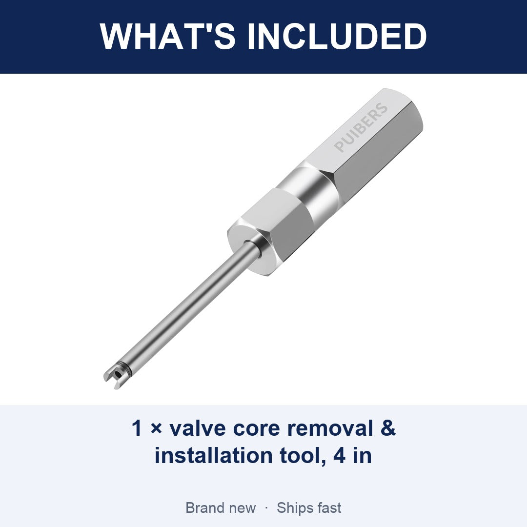 Schrader Valve Core Removal Tool, 4 Inch Stainless Steel Tire Valve Stem Puller