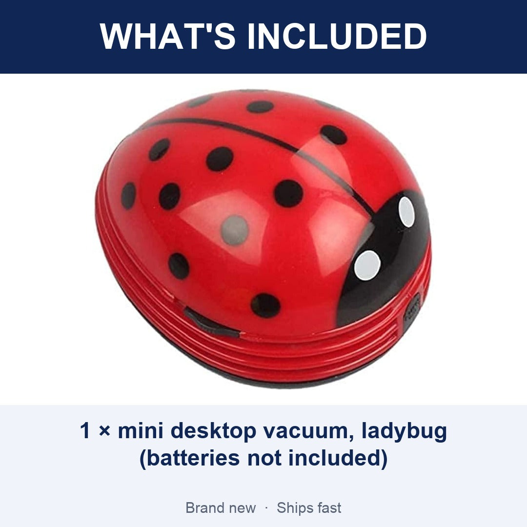 Mini Desktop Vacuum Cleaner, Cute Portable Table Dust Sweeper for Desk, Keyboard & Crumbs