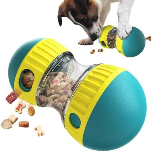 Dog Puzzle Treat Dispensing Ball, Adjustable Slow Feeder Enrichment Toy