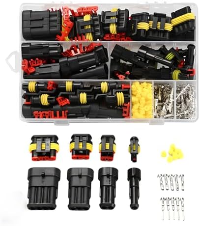352-Piece Waterproof Car Electrical Connector Terminals Kit, 1 2 3 4 Pin Male and Female