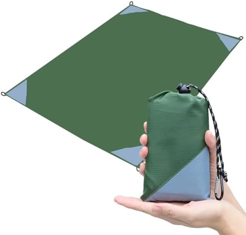 Compact Waterproof Pocket Picnic Blanket, 55 x 79 Inch Lightweight Camping Tarp