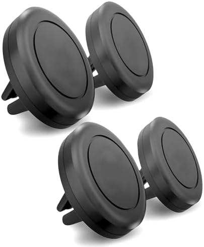 4-Pack Magnetic Air Vent Car Phone Mounts, 360 Degree Rotating Universal Holders