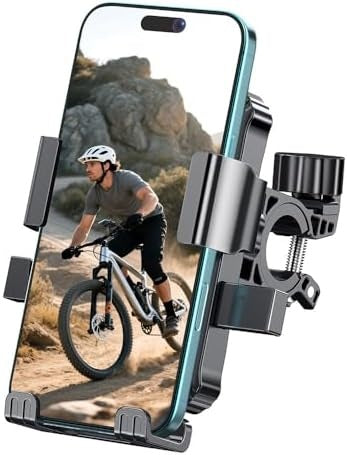 Bike Phone Holder, Handlebar Phone Mount for Bikes, Scooters and Motorcycles
