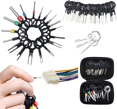 41-Piece Terminal Removal Tool Kit, Electrical Connector Depinning Pin Extractor Set