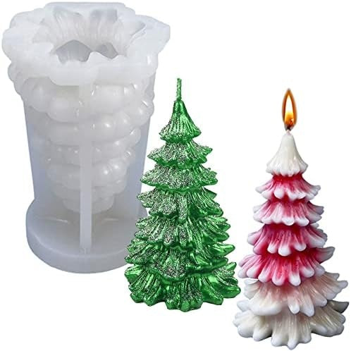 3D Christmas Tree Silicone Candle Mold for Soap, Resin and Epoxy Crafts