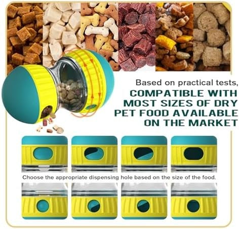 Dog Puzzle Treat Dispensing Ball, Adjustable Slow Feeder Enrichment Toy