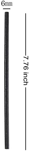 100-Pack Black Paper Straws, 7.75 Inch Biodegradable Drinking Straws