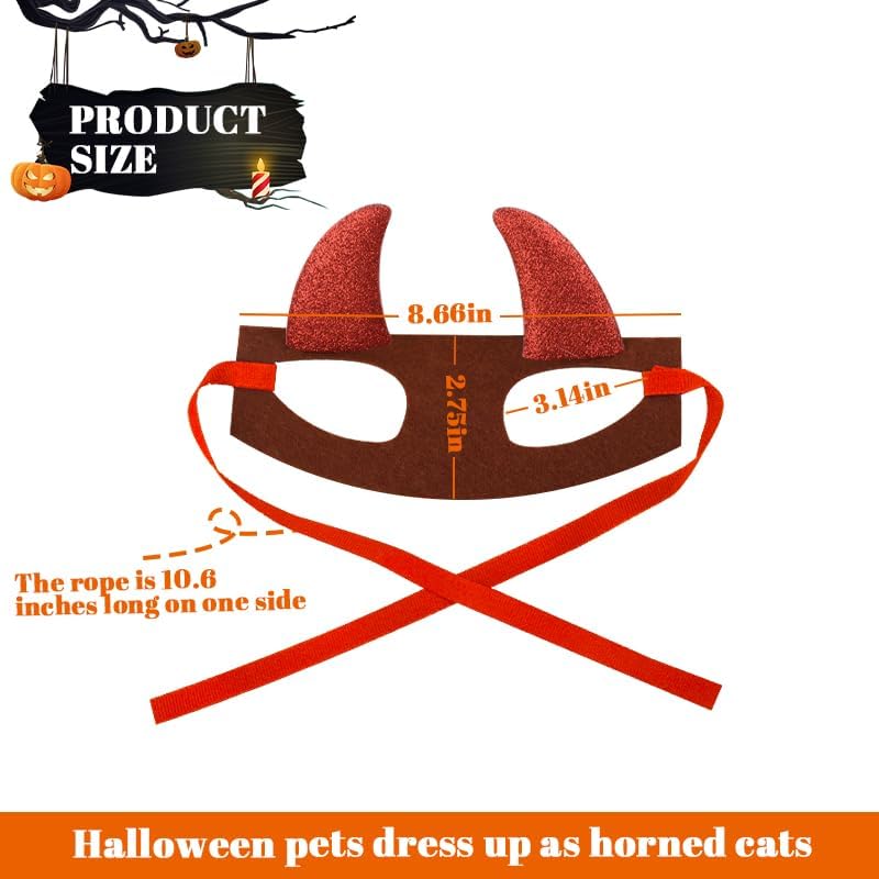 Pet Halloween Devil Horn Headband for Dogs and Cats, Cosplay Costume Accessory