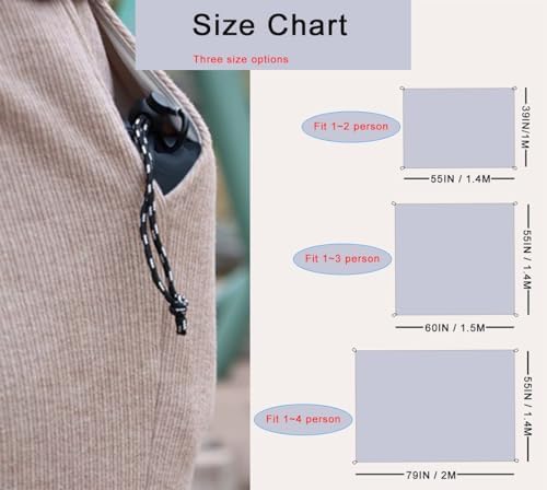 Packable Waterproof Pocket Blanket for Picnic, Beach and Festivals