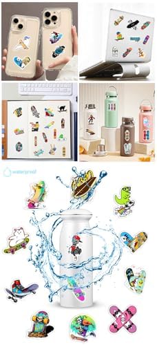 50-Pc Graffiti Vinyl Sticker Pack, Waterproof Decals for Laptop, Skateboard, Water Bottle