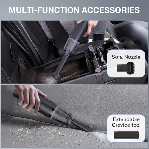 Cordless Handheld Car Vacuum, 13000Pa Rechargeable Mini Vacuum Cleaner for Car & Desk