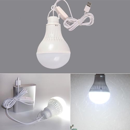 Rechargeable LED Camping Light Bulb, USB Hanging Tent Lantern for Outdoor & Outages