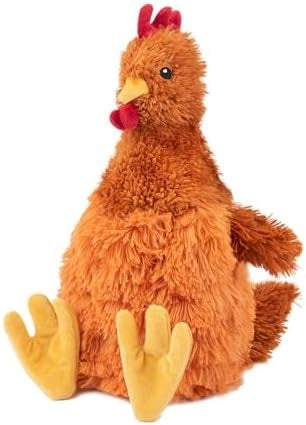 Best Pet Supplies Crinkle Squeaky Plush Dog Toy, Chicken, Brown
