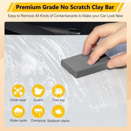 Car Clay Bar 4-Pack, 4 x 100g Detailing Clay for Paint, Glass and Chrome