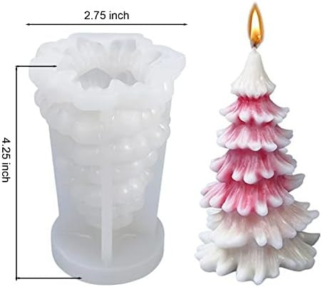 3D Christmas Tree Silicone Candle Mold for Soap, Resin and Epoxy Crafts
