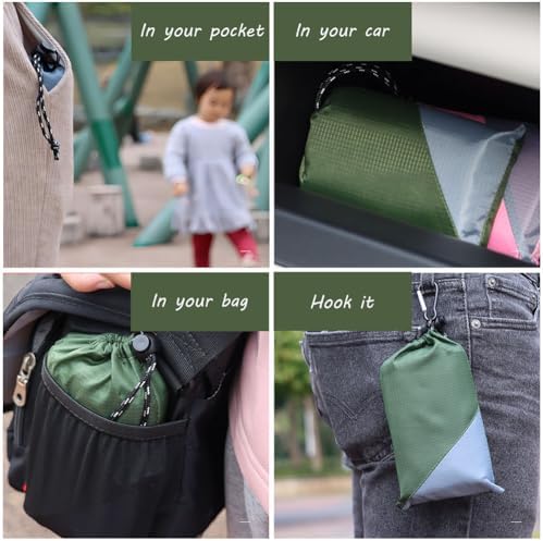 Compact Waterproof Pocket Picnic Blanket, 55 x 79 Inch Lightweight Camping Tarp