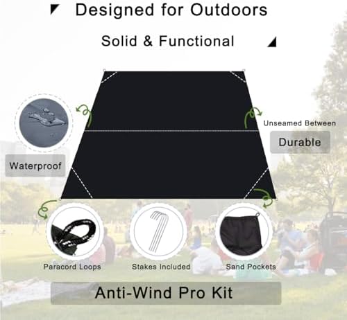 Packable Waterproof Pocket Blanket for Picnic, Beach and Festivals