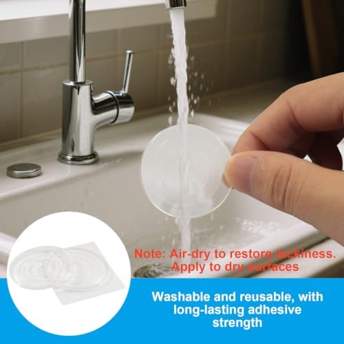 4-Pack Non-Slip Silicone Pads, 1.6 Inch Round Self-Adhesive Feet for Furniture and Cutting Boards