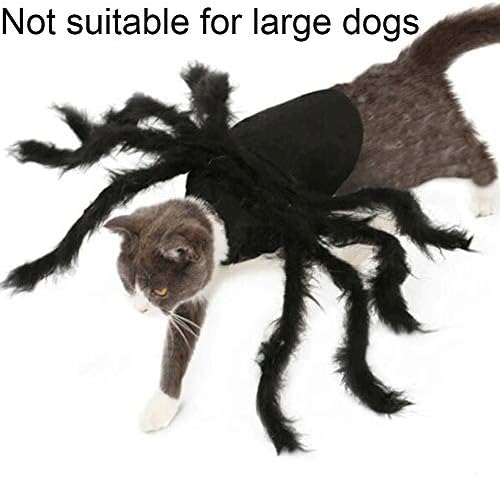 Spider Halloween Costume for Small Dogs and Cats, Felt with 8 Furry Legs