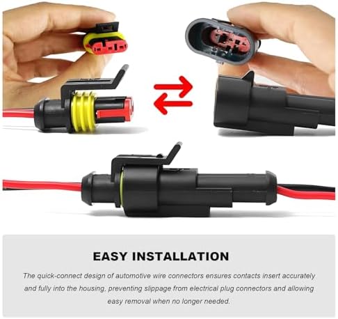 352-Piece Waterproof Automotive Electrical Connector Kit, 1 2 3 4 Pin, 20-16 AWG