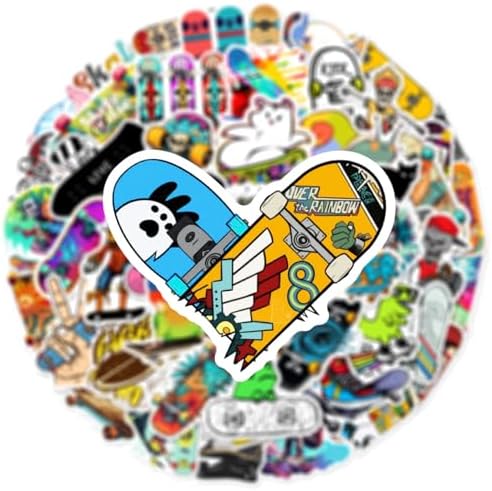 50-Pc Graffiti Vinyl Sticker Pack, Waterproof Decals for Laptop, Skateboard, Water Bottle