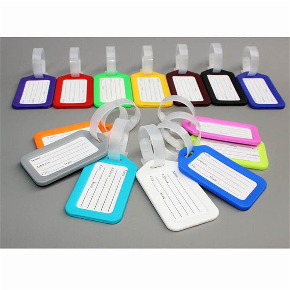 Travel Ready Kit: 10 Luggage Tags + Satin Sleep Mask + 4 Pack AirTag Keychain Holders