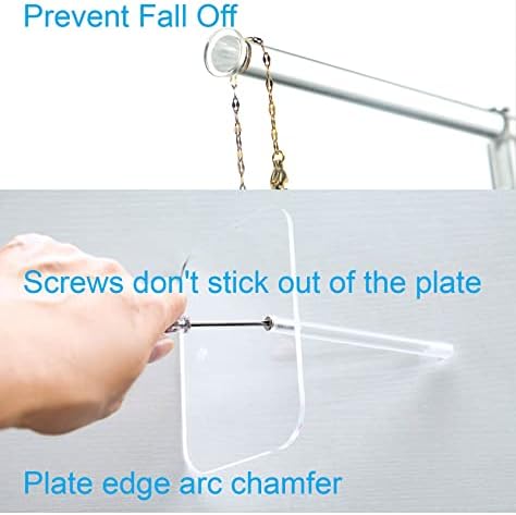 Solid Acrylic Necklace Holder Stand, 2-Tier Clear Jewelry Organizer
